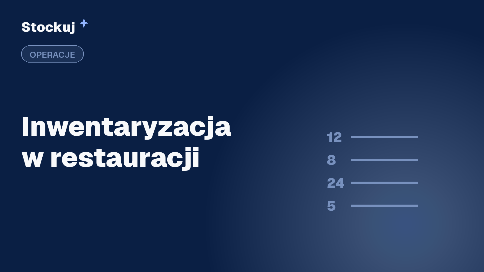 Inwentaryzacja w restauracji krok po kroku
